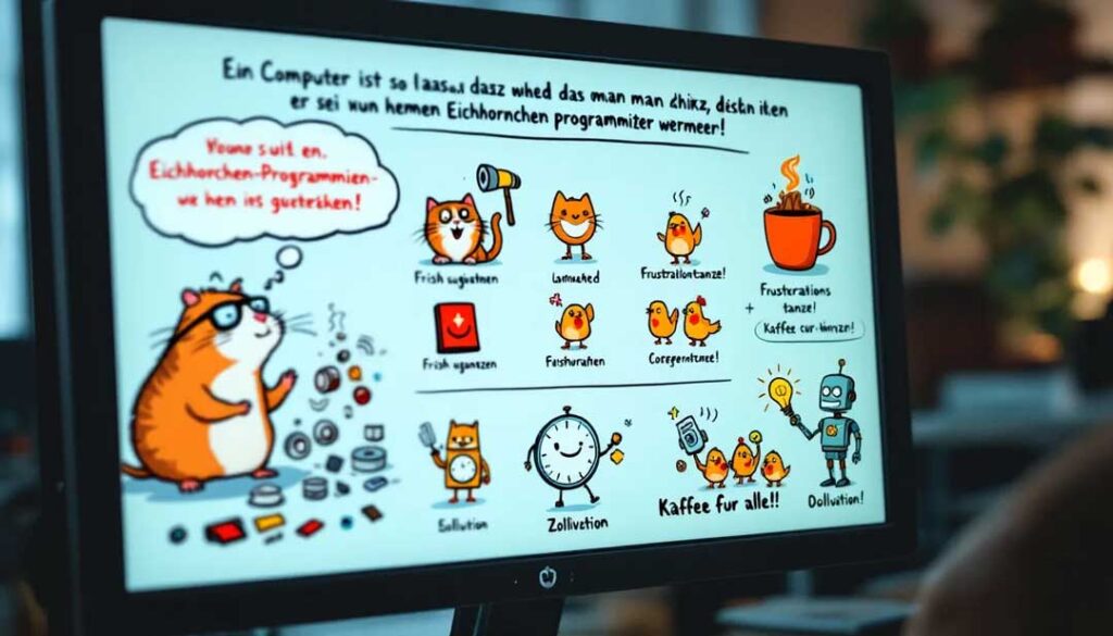 Ein Computerbildschirm mit einer Fehlermeldung, die auf langsame Leistung hinweist.